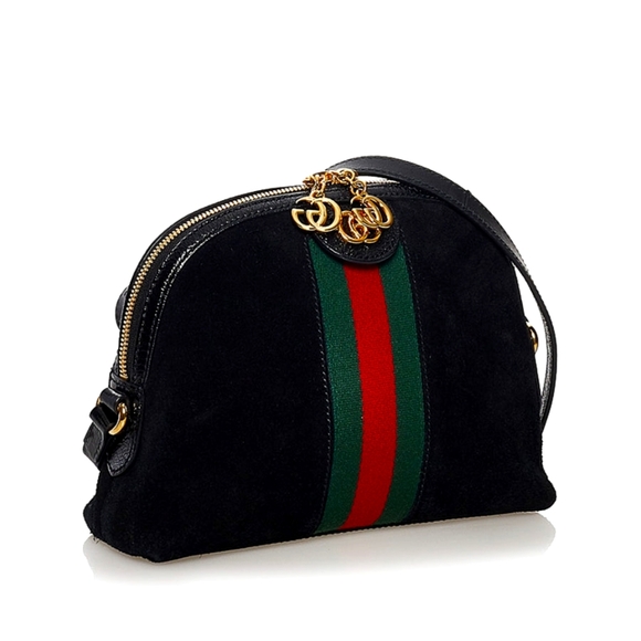 Gucci Bags Gucci Ophidia Black Suede Crossbody Bag Poshmark